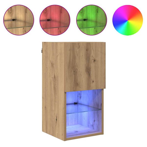 vidaXL N&aacute;stěnn&eacute; TV skř&iacute;ně 2 pcs Artisanov&yacute; dub 30,5 x 30 x 60 cm