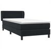 vidaXL Box spring postel s matrac&iacute; čern&aacute; 80x210 cm samet
