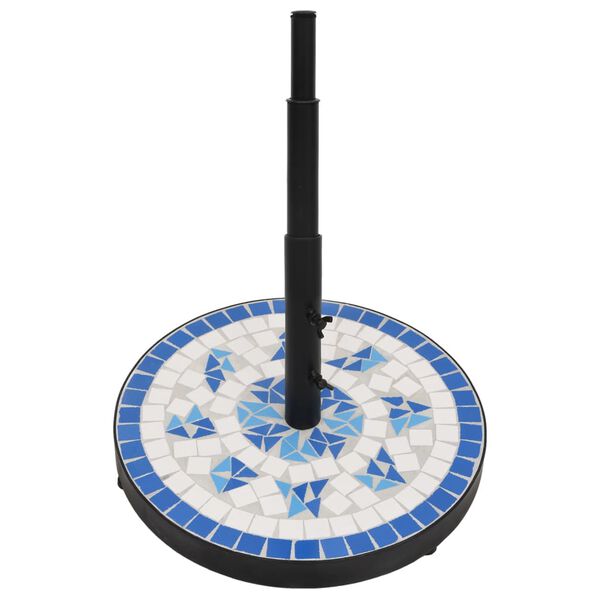 vidaXL Z&aacute;kladna na slunečn&iacute;k modr&aacute; a b&iacute;l&aacute; kulat&aacute; 12 kg