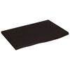 vidaXL N&aacute;stěnn&aacute; police tmavě hněd&aacute; 60x40x2 cm o&scaron;etřen&yacute; masivn&iacute; dub
