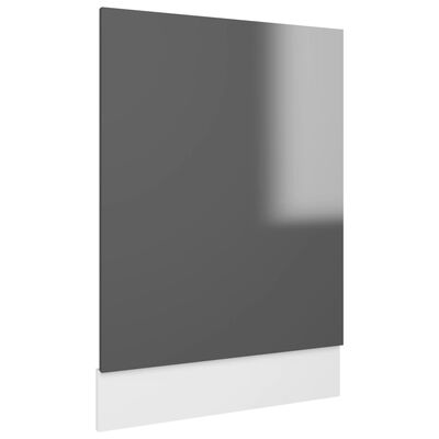 vidaXL Panel na myčku šedý vysoký lesk 45 x 3 x 67 cm dřevotříska