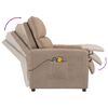 vidaXL Elektrick&eacute; mas&aacute;žn&iacute; křeslo taupe l&aacute;tka z mikrovl&aacute;kna