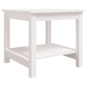 vidaXL Konferenčn&iacute; stolek b&iacute;l&yacute; 50 x 50 x 45 cm masivn&iacute; borov&eacute; dřevo