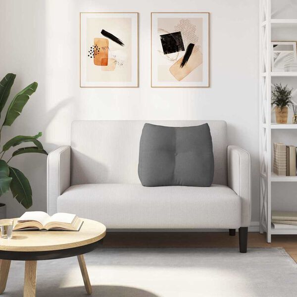 vidaXL Polštář na záda Tmavě šedá 60 x 24 x 50 cm textil