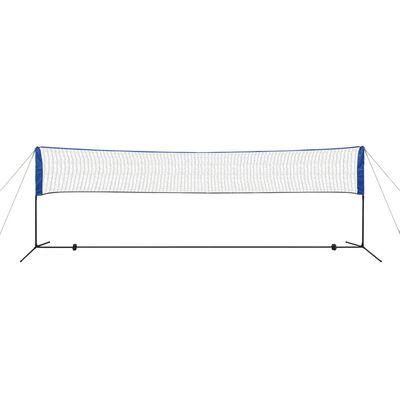 vidaXL Sada badmintonové sítě a košíčků, 500x155 cm