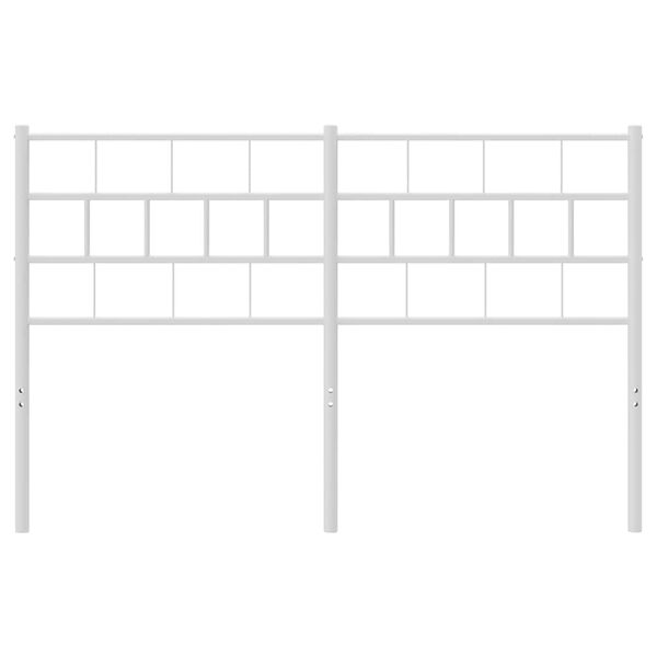 vidaXL Kovov&eacute; n&aacute;hradn&iacute; čelo postele b&iacute;l&eacute; 135 cm