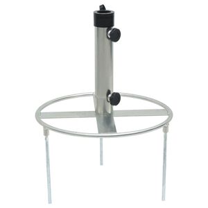 vidaXL Z&aacute;kladna pro slunečn&iacute;k se zemn&iacute;mi hroty &Oslash;38/48 mm stř&iacute;brn&aacute; ocel