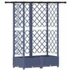 vidaXL Vyv&yacute;&scaron;en&yacute; z&aacute;hon s trel&aacute;ž&iacute; a střechou &Scaron;ed&yacute; 124 x 40 x 123 cm PP