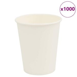 vidaXL Pap&iacute;rov&eacute; kel&iacute;mky na k&aacute;vu 1000 pcs 8oz 200ml b&iacute;l&eacute;