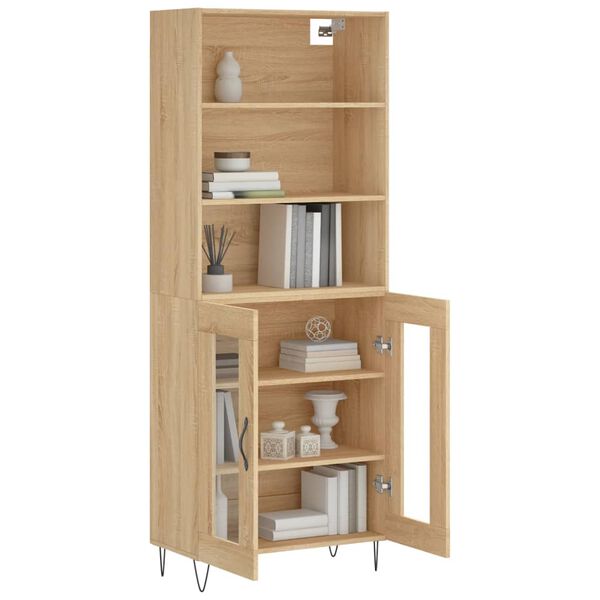 vidaXL Skř&iacute;ň highboard dub sonoma 69,5 x 34 x 180 cm kompozitn&iacute; dřevo