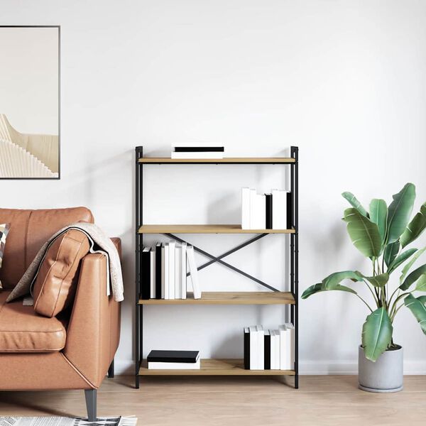 vidaXL Knihovna Artisanov&yacute; dub 80 x 30 x 120 cm kompozitn&iacute; dřevo