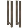 vidaXL Nohy barov&eacute;ho stolu z př&iacute;rodn&iacute; oceli 2 ks 40 x (110-111) cm ocel