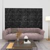 vidaXL N&aacute;stěnn&eacute; panely 24 pcs Diamantov&aacute; čern&aacute; 50 x 50 cm XPS pěna