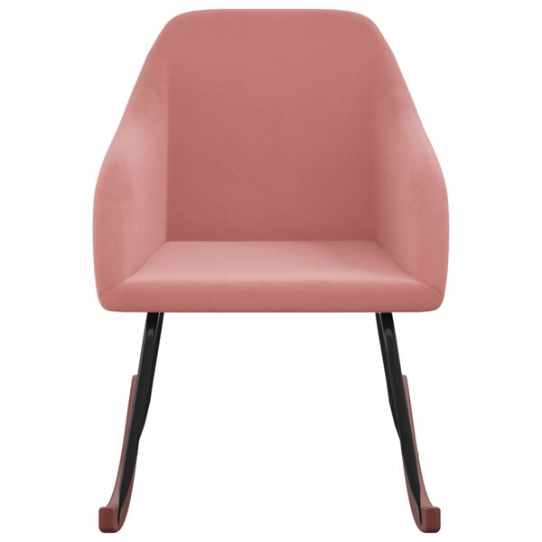 vidaXL Houpac&iacute; křeslo růžov&eacute; samet