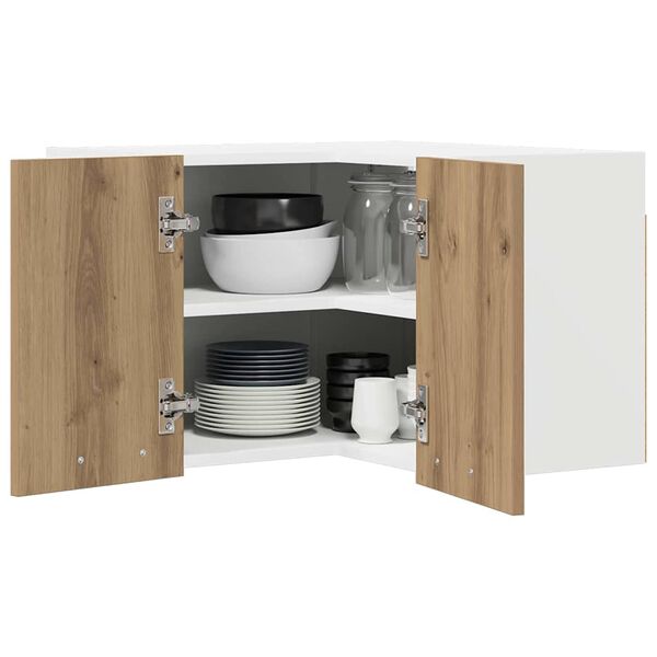 vidaXL Z&aacute;věsn&aacute; skř&iacute;ňka s &uacute;loži&scaron;těm Ťuh&yacute;k dub a b&iacute;l&aacute; 57 x 57 x 40 cm