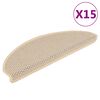 vidaXL Samolepic&iacute; n&aacute;&scaron;lapy na schody sisal 15 ks 65 x 21 x 4 cm berber