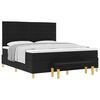 vidaXL Postel s boxspringem s matrac&iacute; s čelo Čern&aacute; 180 x 200 cm textil