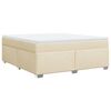 vidaXL Box spring postel s matrac&iacute; kr&eacute;mov&aacute; 180x200 cm textil