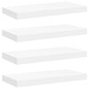 vidaXL Plovouc&iacute; n&aacute;stěnn&eacute; police 4 ks b&iacute;l&eacute; 50 x 23,5 x 3,8 cm MDF