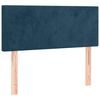 vidaXL Box spring postel s matrac&iacute; tmavě modr&aacute; 100x200 cm samet