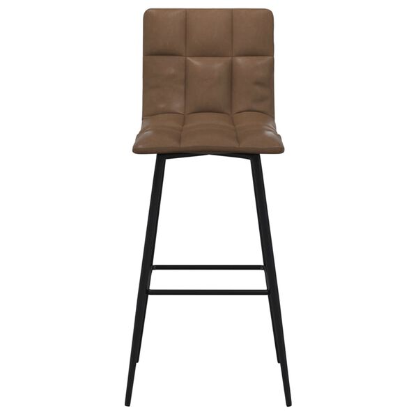 vidaXL Barov&eacute; židle 2 ks tmavě hněd&eacute; uměl&aacute; kůže