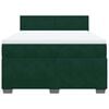 vidaXL Box spring postel s matrac&iacute; tmavě zelen&aacute; 140x200 cm samet