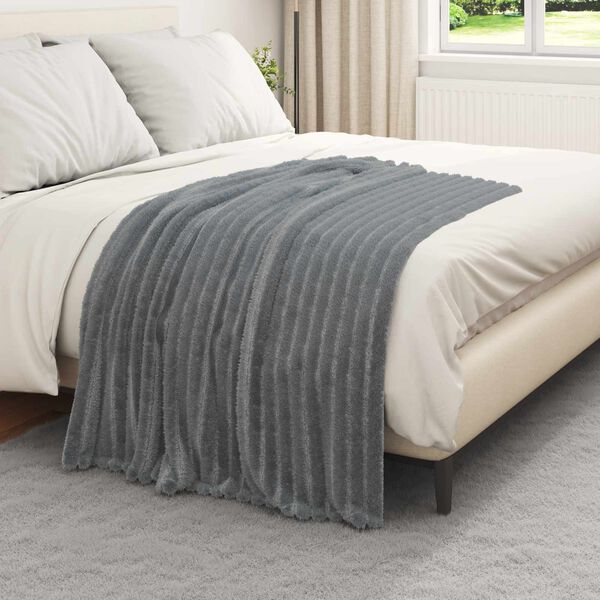 vidaXL Plažov&aacute; deka Tmavě &scaron;ed&aacute; 150 x 130 cm Fleece