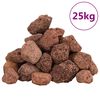 vidaXL Sopečn&eacute; kameny 25 kg červen&eacute; 3&ndash;5 cm