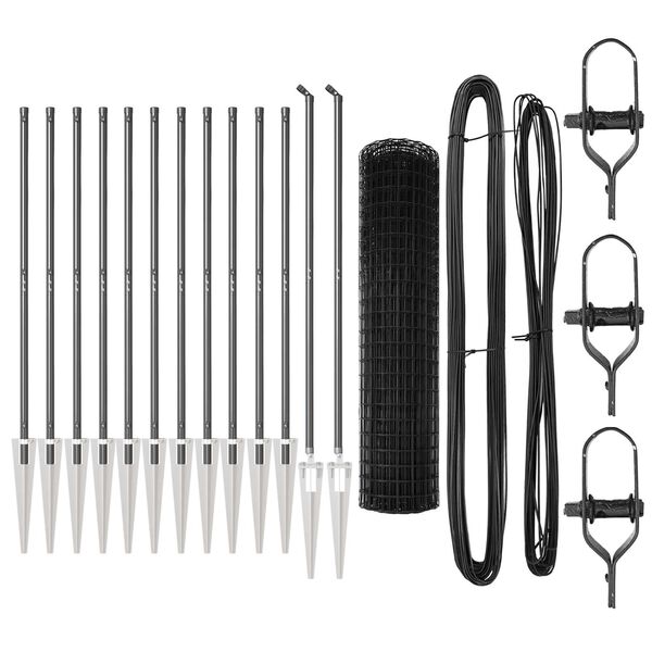 vidaXL Plot s př&iacute;spěvky &Scaron;ed&aacute; 1.2 x 25 m Ocel