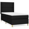 vidaXL Box spring postel s matrac&iacute; čern&aacute; 80 x 200 cm textil