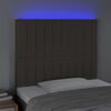 vidaXL Čelo postele s LED taupe 90x5x118/128 cm textil