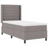 vidaXL LED box pružinov&aacute; postel s čelo Taupe 90 x 200 cm textil
