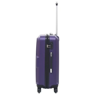vidaXL Sada skořepinových kufrů na kolečkách 3 ks fialová ABS