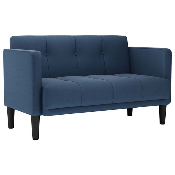 vidaXL Loveseat Sofa modr&aacute; 111 cm textil