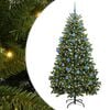 vidaXL Uměl&yacute; v&aacute;nočn&iacute; stromeček 180 cm 300 LED Tepl&aacute; b&iacute;l&aacute; PVC a ocel