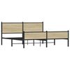 vidaXL Kovový rám postele bez matrace dub sonoma 183 x 213 cm