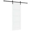 vidaXL Posuvn&eacute; dveře 78 x 211 cm Kompozitn&iacute; dřevo B&iacute;l&aacute; a čern&aacute;