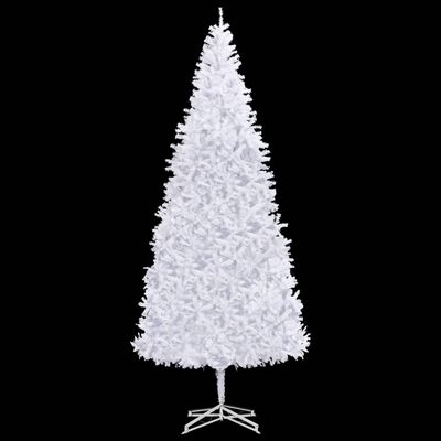 vidaXL Umělý vánoční stromek s LED a sadou koulí 500 cm bílý