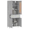 vidaXL Skř&iacute;ň highboard &scaron;ed&aacute; sonoma 69,5 x 34 x 180 cm kompozitn&iacute; dřevo