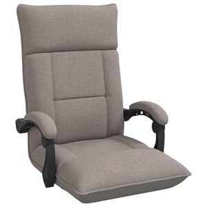 vidaXL Nastaviteln&aacute; podlahov&aacute; židle Taupe Textil