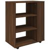 vidaXL Skř&iacute;ňka na kolečk&aacute;ch hněd&yacute; dub 60 x 35 x 75 cm kompozitn&iacute; dřevo