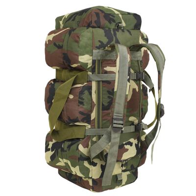vidaXL Sportovní taška 3 v 1 army styl 90 l maskáčová