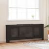 vidaXL Kryt na radi&aacute;tor MDF čern&yacute; 205 cm