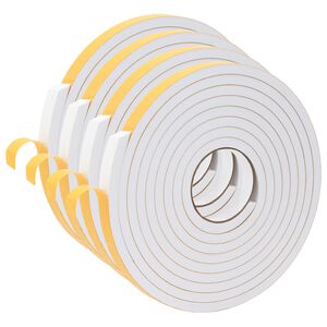 vidaXL Samolepic&iacute; pěnov&aacute; p&aacute;ska 4 ks B&iacute;l&aacute; 15mm x 5m Pěna CR