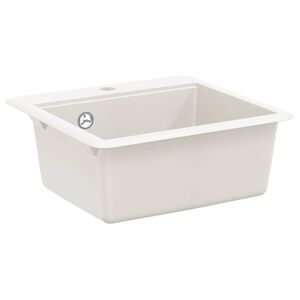 vidaXL Dřez B&iacute;l&aacute; 470 x 440 mm Žula