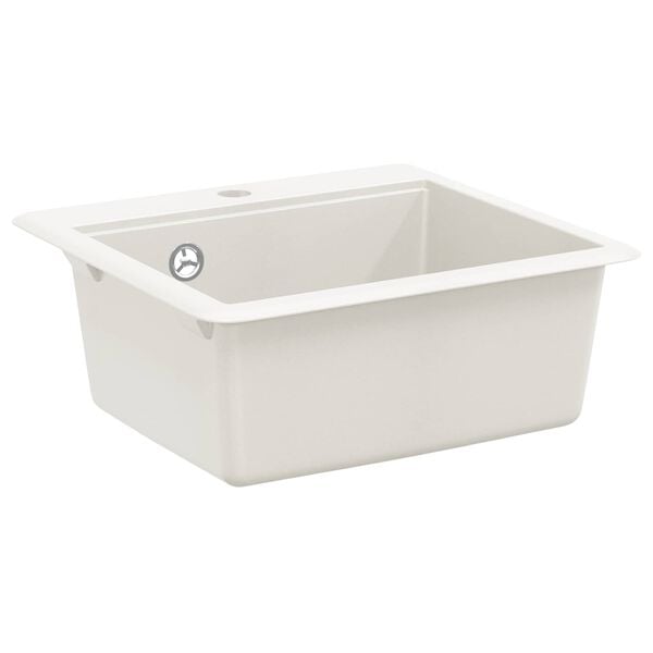 vidaXL Dřez B&iacute;l&aacute; 470 x 440 mm Žula