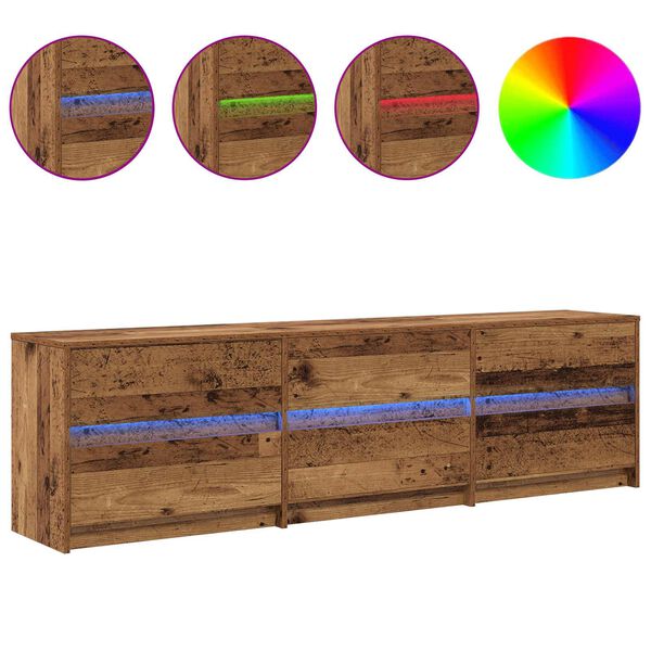 vidaXL TV jednotky 2 pcs Star&eacute; dřevo 180 x 34 x 50 cm kompozitn&iacute; dřevo