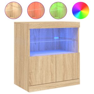vidaXL Př&iacute;born&iacute;k s LED osvětlen&iacute;m dub sonoma 60 x 37 x 67 cm