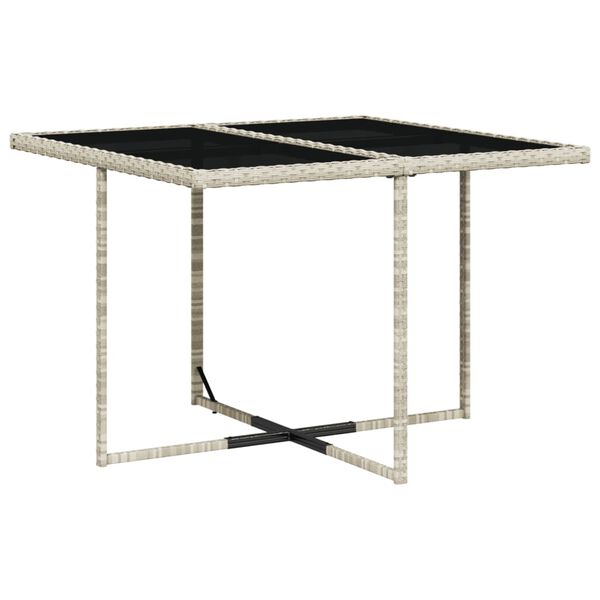 vidaXL 5d&iacute;ln&yacute; zahradn&iacute; j&iacute;deln&iacute; set s podu&scaron;kami světle &scaron;ed&yacute; polyratan