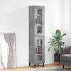vidaXL Skř&iacute;ň highboard betonově &scaron;ed&aacute; 34,5x34x180 cm kompozitn&iacute; dřevo